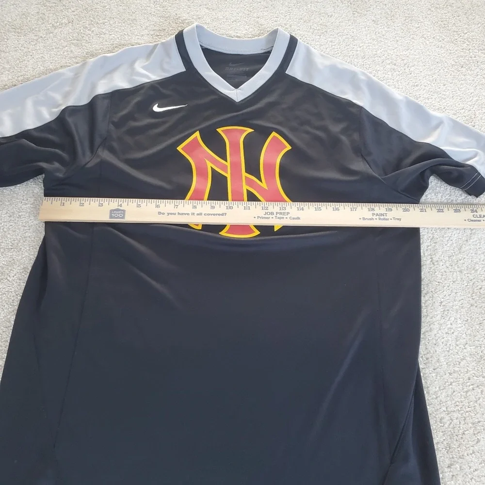 Nike New York Yankees Baseball Jersey Size L #25 Pullover Black MLB DriFit
